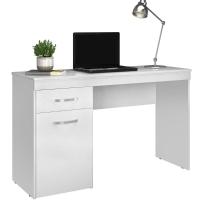 Mesa Para Computador Escrivaninha 1 Gaveta 1 Porta Glória Branco - 1