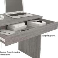 Mesa Para Computador Escrivaninha 1 Gaveta Celeste Branco - 2