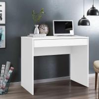 Mesa Para Computador Escrivaninha 1 Gaveta Celeste Branco - 3