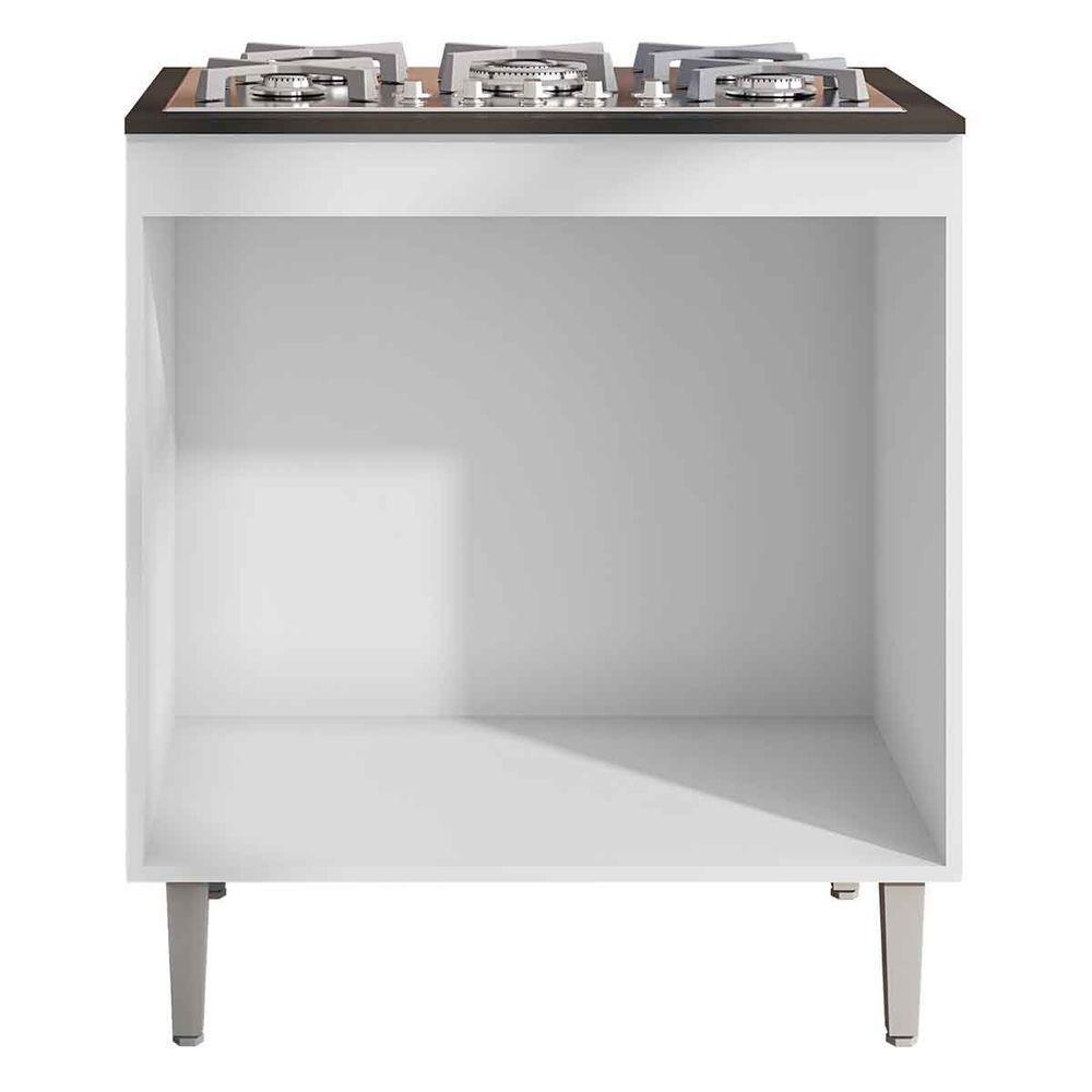 Balcão Para Cooktop Adriana 2 Portas Com Tampo Cinza - 2