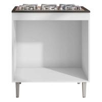 Balcão Para Cooktop Adriana 2 Portas Com Tampo Cinza - 2