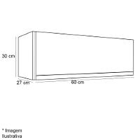 Armário Aéreo De Geladeira Para Cozinha Adriana Cinza - 3