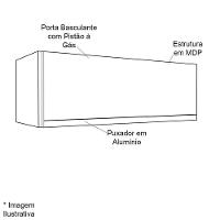 Armário Aéreo De Geladeira Para Cozinha Adriana Cinza - 4