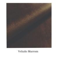 Poltrona De Amamentação Com Puff Veludo Marrom - Casa Chick - 4