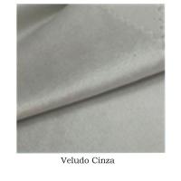 Poltrona De Amamentação Com Puff Veludo Cinza - Casa Chick - 4