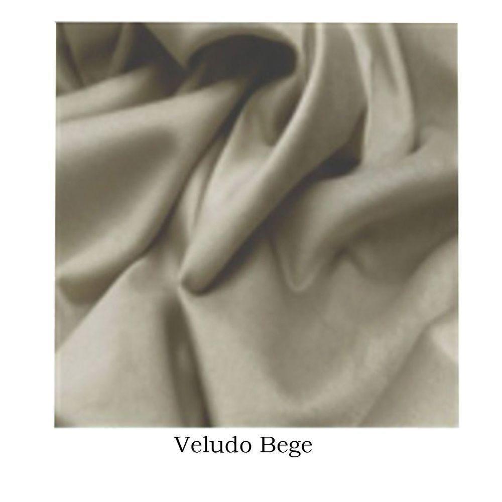 Poltrona De Amamentação Com Puff Veludo Bege - Casa Chick - 4