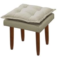 Poltrona De Amamentação Com Puff Veludo Bege - Casa Chick - 2