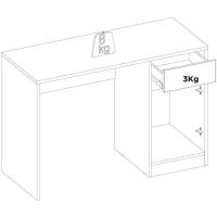 Escrivaninha Office 1 Gaveta 1 Porta Luna Branco