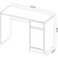 Escrivaninha Office 1 Gaveta 1 Porta Luna Branco - 5