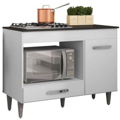 Balcão Para Cooktop Cátia 1 Porta Com Tampo Branco