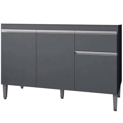 Balcão De Pia 120 Cm Talita 3 Portas 1 Gaveta Cinza