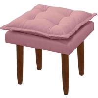 Poltrona De Amamentação Com Puff Veludo Rosê - Casa Chick - 3