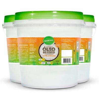 Kit 3 óleo De Coco Extra Virgem Qualicoco 1 Litro