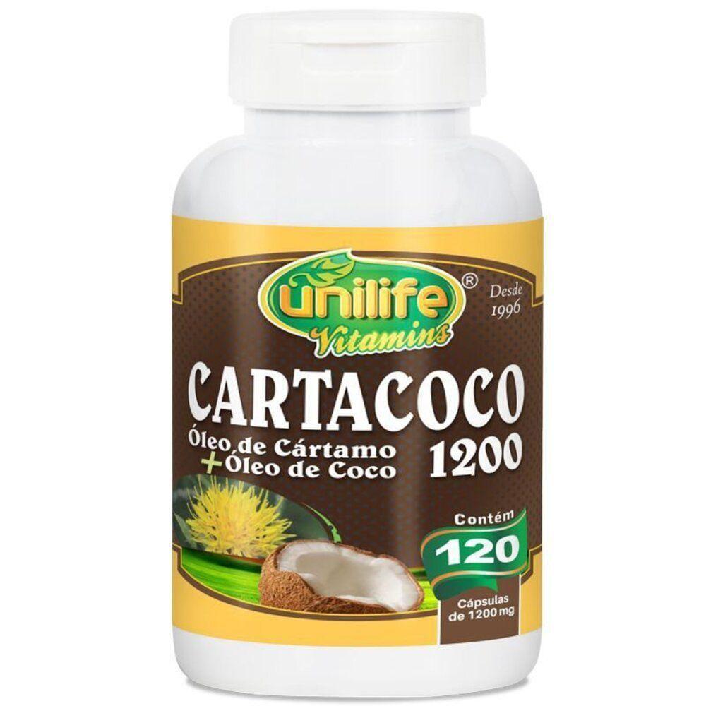 Kit 3 óleo De Cártamo E Coco Cartacoco 1200mg Unilife 120 Cápsulas - 4