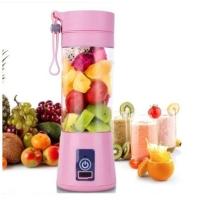 Mini Liquidificador Portátil Recarregável Usb 6 Lâminas Rosa - 1