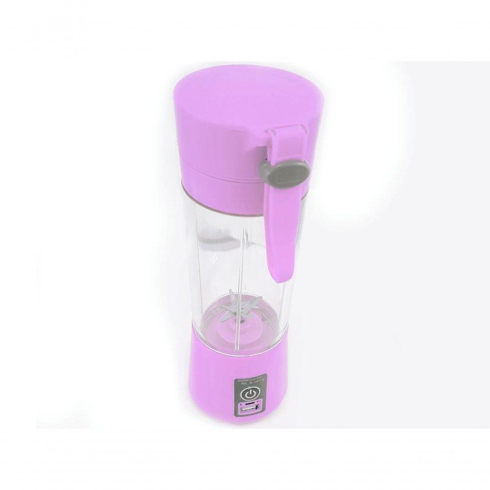 Mini Liquidificador Portátil Recarregável Usb 6 Lâminas Rosa - 2