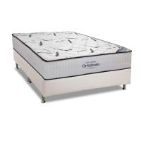 Cama Box Casal: Colchão Espuma Ortobom D45 High Foam + Base CRC Courano White(138x188) - 1