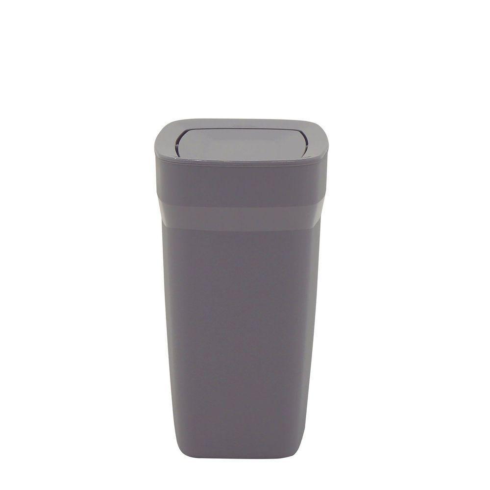 Lixeira Tramontina Compact Em Polipropileno Cinza Com Tampa Basculante 8,5 L Tramontina - 5