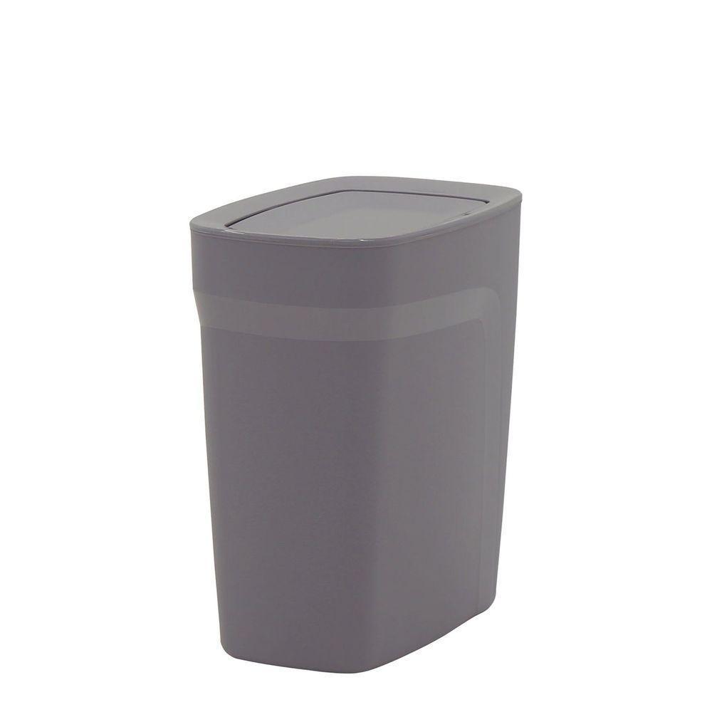Lixeira Tramontina Compact Em Polipropileno Cinza Com Tampa Basculante 8,5 L Tramontina - 6