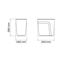 Lixeira Tramontina Compact Em Polipropileno Cinza Com Tampa Basculante 8,5 L Tramontina - 3