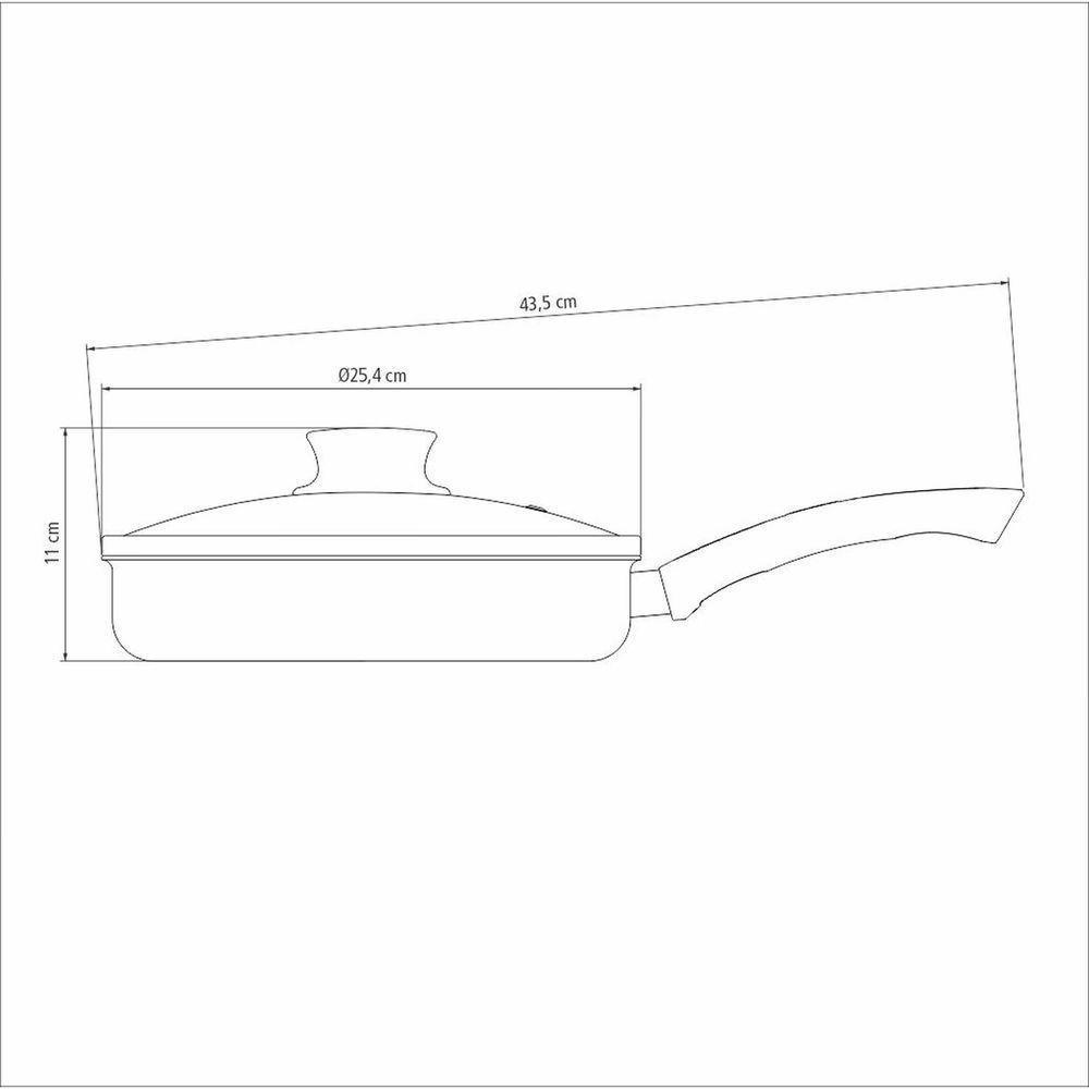 Frigideira Reta Paris Em Alumínio Com Revestimento Interno E Externo Em Antiaderente Star - 3
