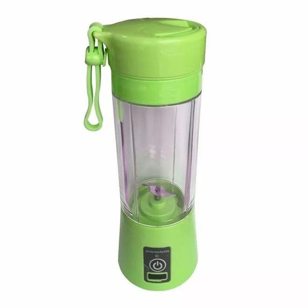 Mini Liquidificador Portátil Juice Cup Usb 6 Lâminas Verde - 1