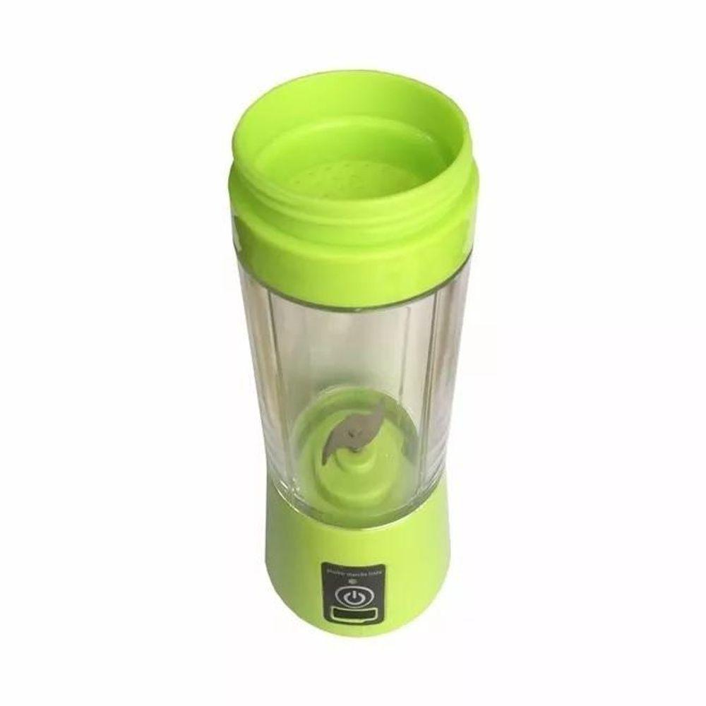 Mini Liquidificador Portátil Juice Cup Usb 6 Lâminas Verde - 3
