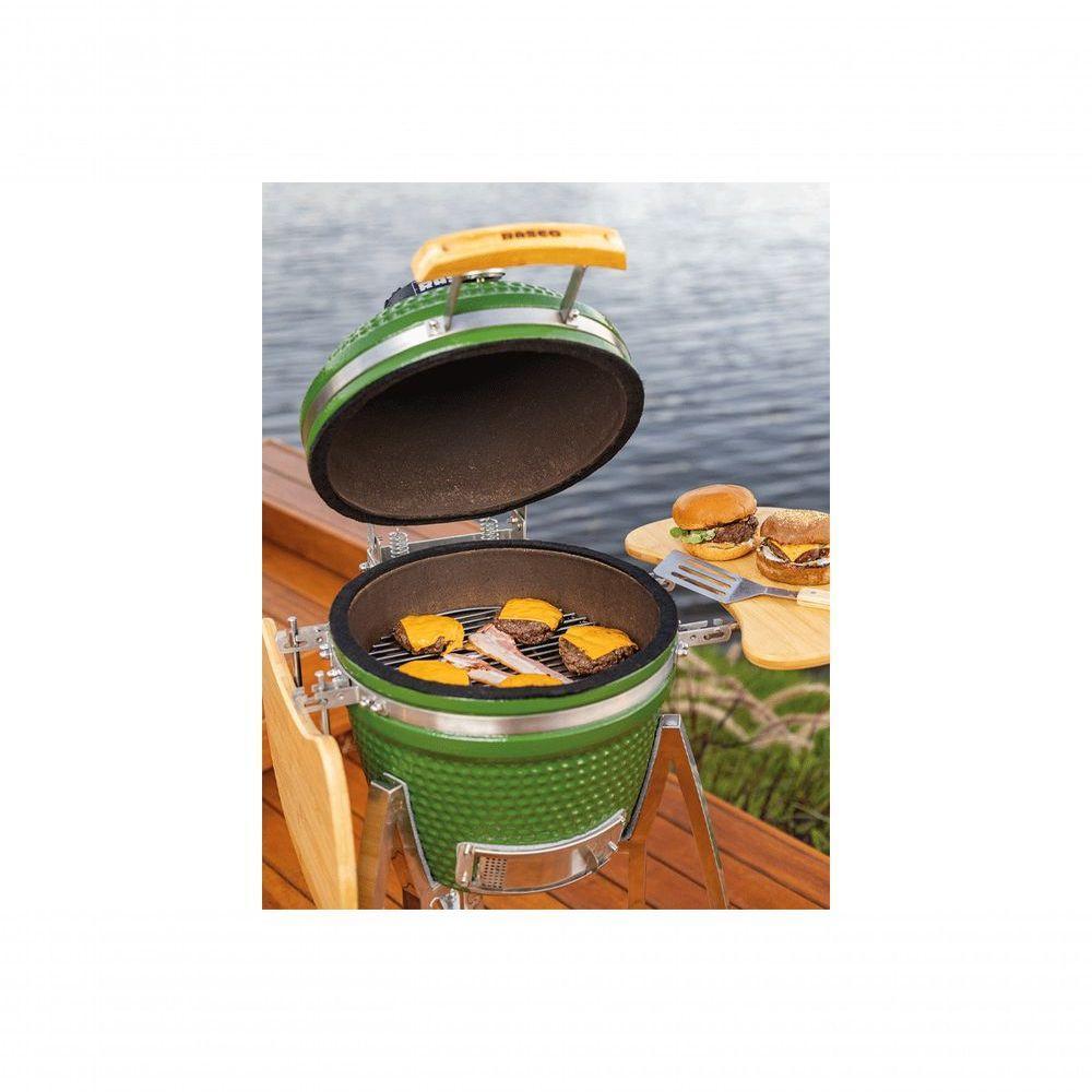 Churrasqueira Kamado Pequeno Da Rasco Branco C/ Grelha Aço Inox Suporte E Mesas. Serve Até 5 Pessoas Branco - 2