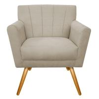 Kit Diva Recamier Vanessa 140cm Lado Esquerdo E 01 Poltrona Laura Suede Cor Bege - 8