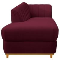 Kit Diva Recamier Vanessa 160cm Lado Esquerdo E 01 Poltrona Laura Suede Cor Bordô - 5