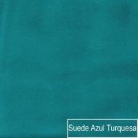 Kit Diva Recamier Vanessa 185cm Lado Direito E 01 Poltrona Laura Suede Cor Azul Turquesa - 6