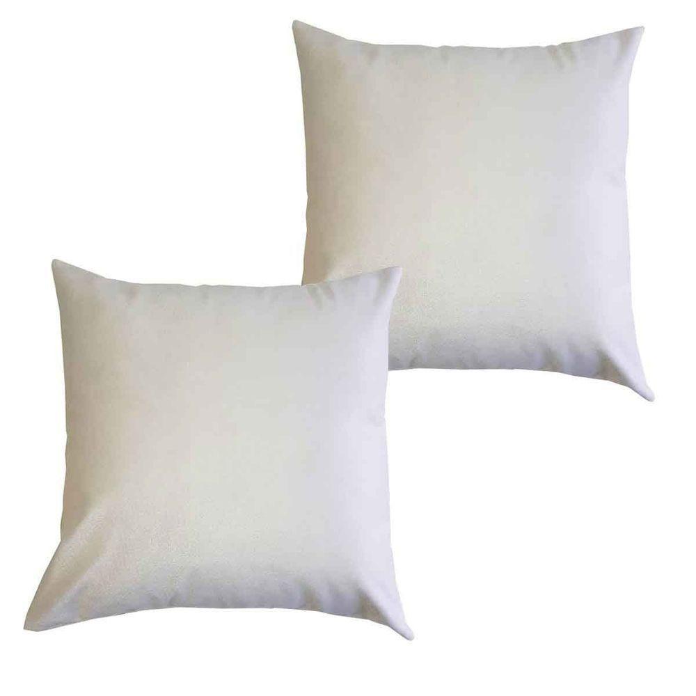 Kit 2 Capas Para Almofada 45 Cm X 45 Cm - Casa Chick Suede Bege - 1