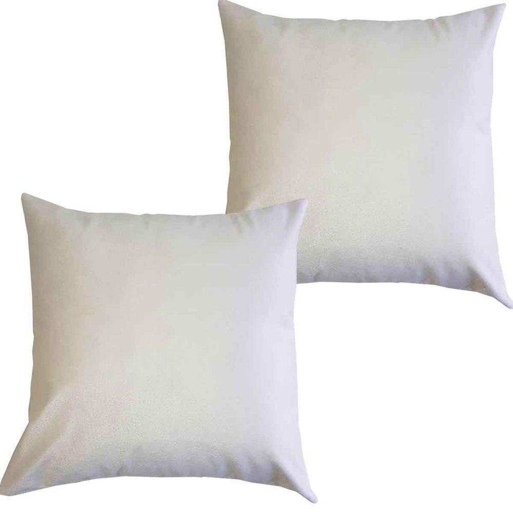 Kit 2 Capas Para Almofada 45 Cm X 45 Cm - Casa Chick Suede Bege - 2