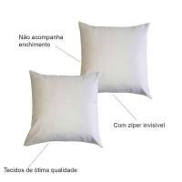 Kit 2 Capas Para Almofada 45 Cm X 45 Cm - Casa Chick Suede Bege - 3