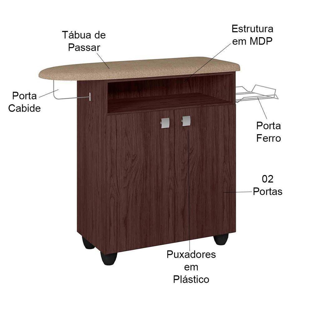 Balcão Tábua De Passar 2 Portas Beatriz Castanho - 4