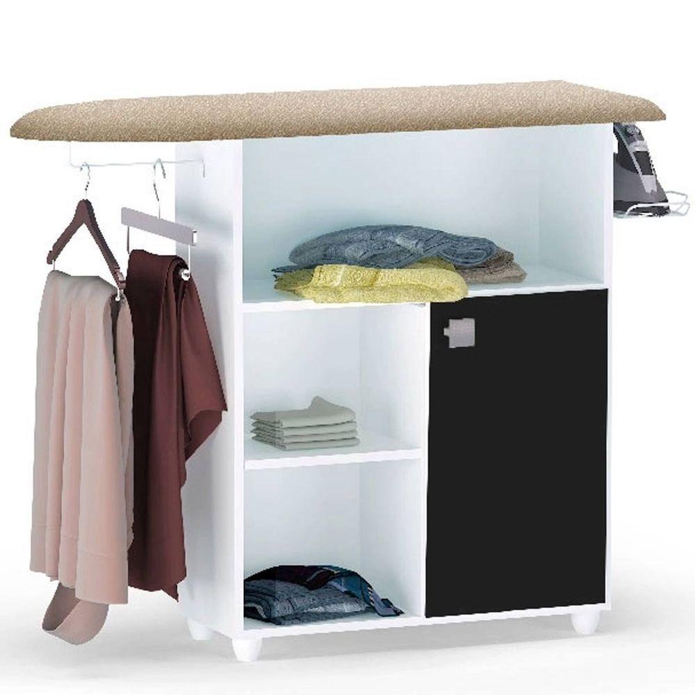 Balcão Tábua De Passar 1 Porta Maria Branco-preto - 1