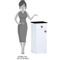 Balcão para Bebedouro 1 Porta 1 Gaveta Kelly Branco - 2