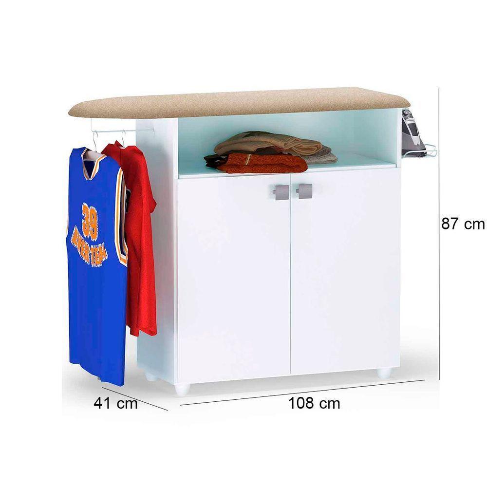 Balcão Tábua De Passar 2 Portas Beatriz Branco - 6