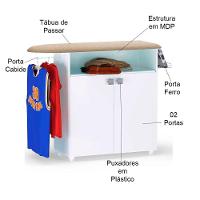 Balcão Tábua De Passar 2 Portas Beatriz Branco - 3