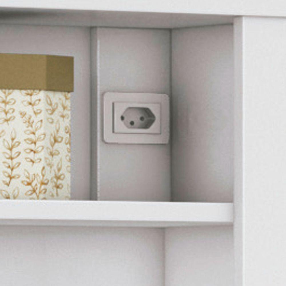 Cama Solteiro Infinity Com Baú E 2 Gavetas - Casa Chick Branco - 7