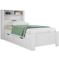 Cama Solteiro Infinity Com Baú E 2 Gavetas - Casa Chick Branco - 1