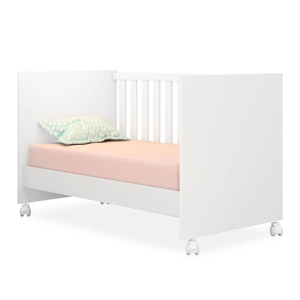 Berço Mini-cama Doce Mel Com Rodízios Branco - 6