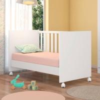 Berço Mini-cama Doce Mel Com Rodízios Branco - 2
