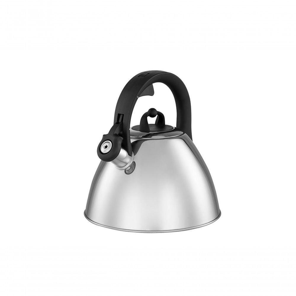 Chaleira De Inox Com Apito Brinox 3 L Jasmin Com Indução Metalizada Inox - 1