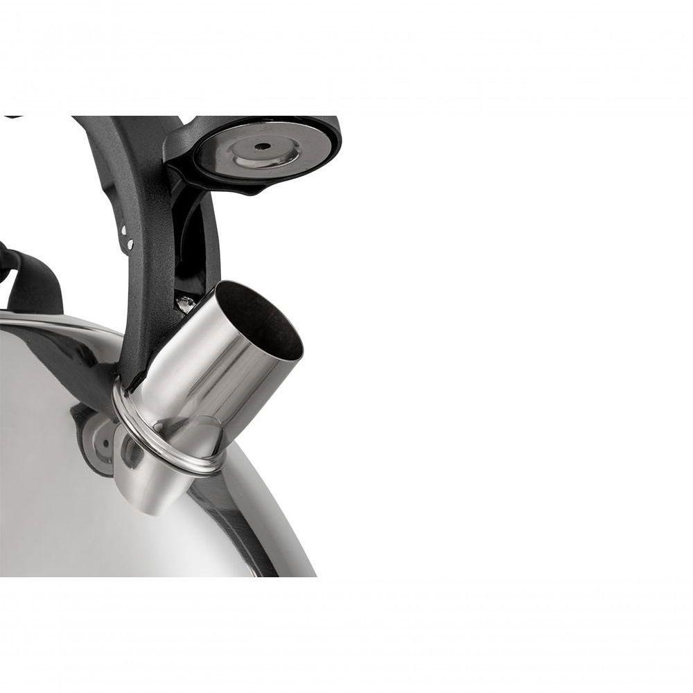 Chaleira De Inox Com Apito Brinox 3 L Jasmin Com Indução Metalizada Inox - 2