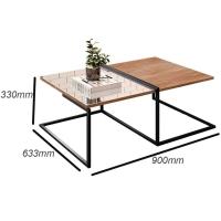 Mesa De Centro De Sala Com Espelho Aurora - Casa Chick Demolição-preto - 4