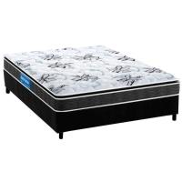 Cama Box Casal: Colchão Espuma D33 Probel Guarda Costas Premium Extra Firme + Base CRC Suede Black(138x188) - 1
