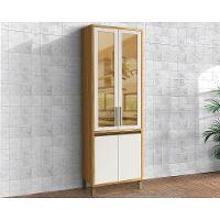 Cristaleira de Cozinha Tempranillo c/ 4 Portas 2 c/Vidro Reflecta 70x230cm Amendoa/Off White - Ronipa - 1