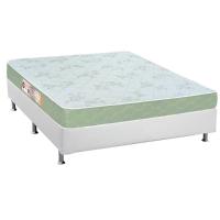 Cama Box Casal: Colchão Espuma D33 Castor Sleep Max + Base CRC Courano White(138x188) - 1