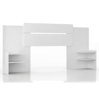 Cabeceira Cama Box Madeirado Branco Solteiro-casal-queen Mila Extensível Branco - 1